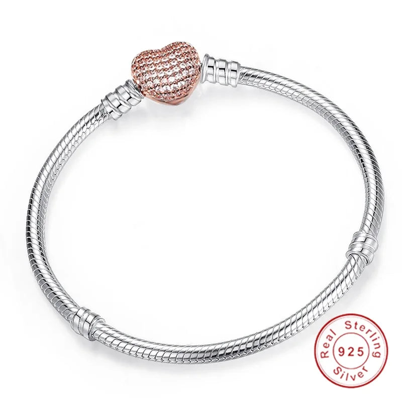 Women's Jewelry: Premium Quality Authentic 925 Sterling Silver Snake Chain Bracelet