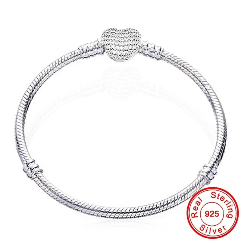 Women's Jewelry: Premium Quality Authentic 925 Sterling Silver Snake Chain Bracelet