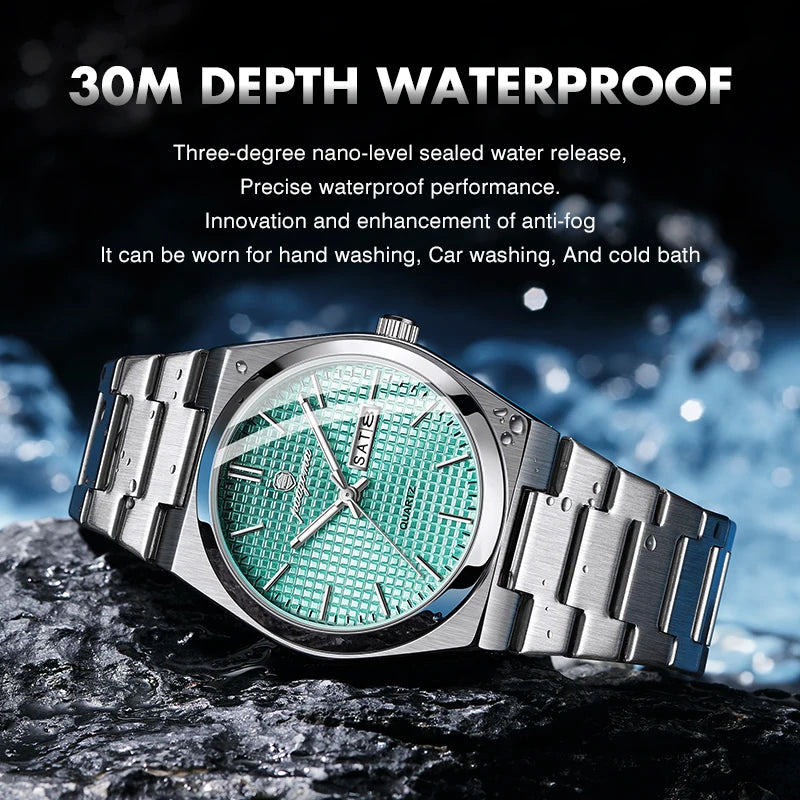 Customized Watch PAAZOMU Luxury Men Clock Fashion Luminous Waterproof Chronograph Date Watch For Man Quartz Men's Watches Relojio