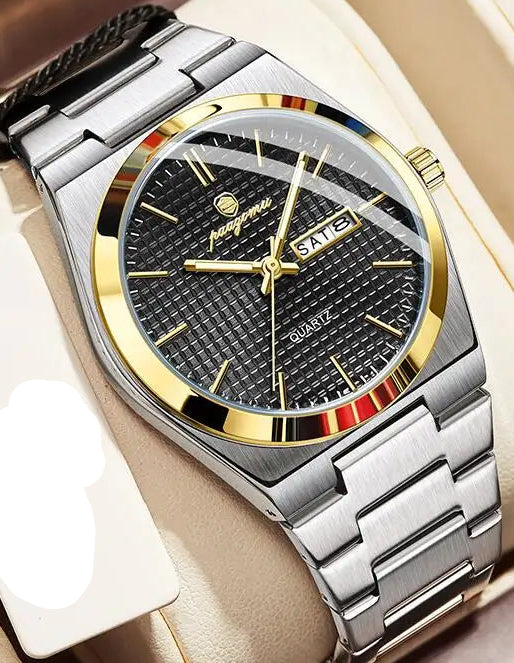 Iconic waffle dial. Integrated steel. Pure modern luxury on your wrist.