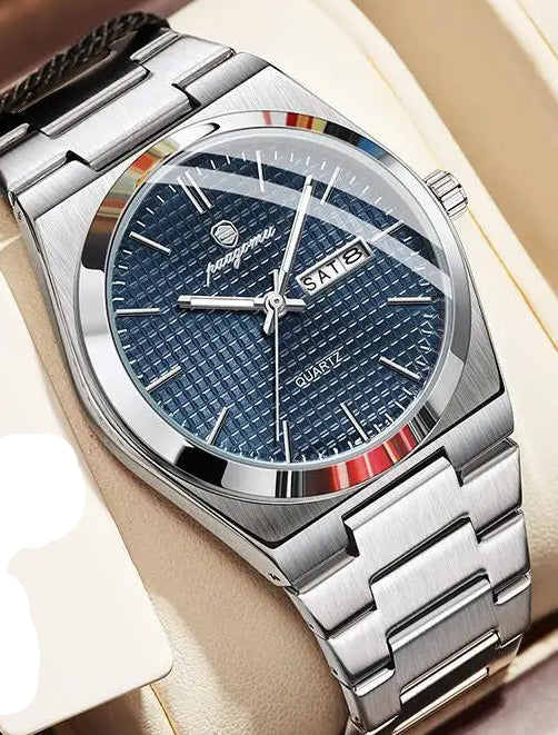 Iconic waffle dial. Integrated steel. Pure modern luxury on your wrist.