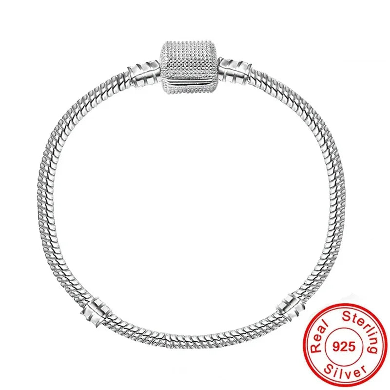 Women's Jewelry: Premium Quality Authentic 925 Sterling Silver Snake Chain Bracelet