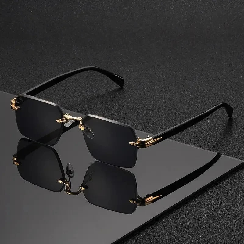 Fashion Rimless Rectangle Sunglasses Unisex