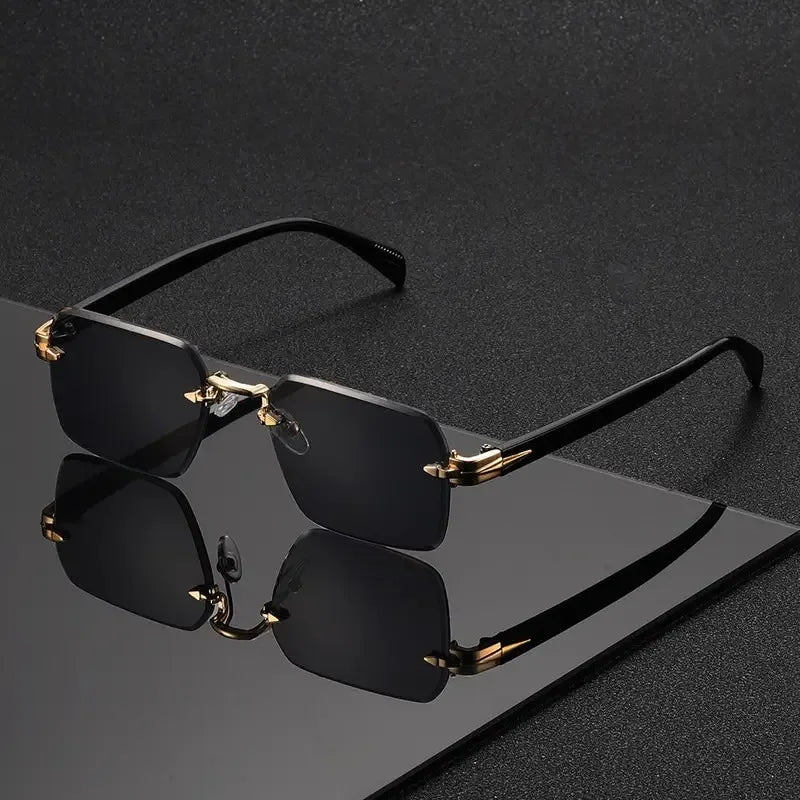 Fashion Rimless Rectangle Sunglasses Unisex