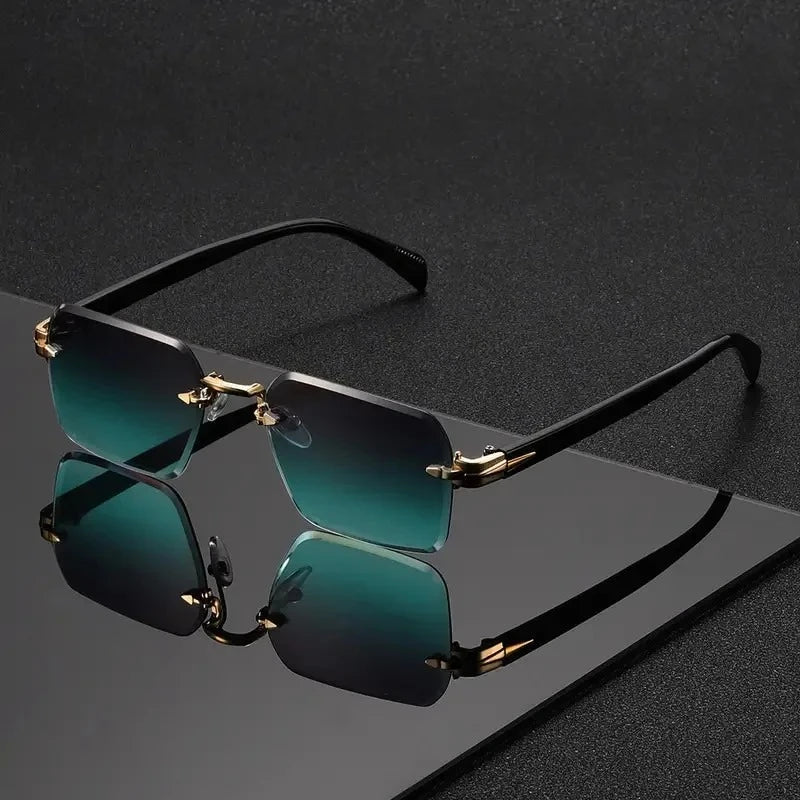 Fashion Rimless Rectangle Sunglasses Unisex